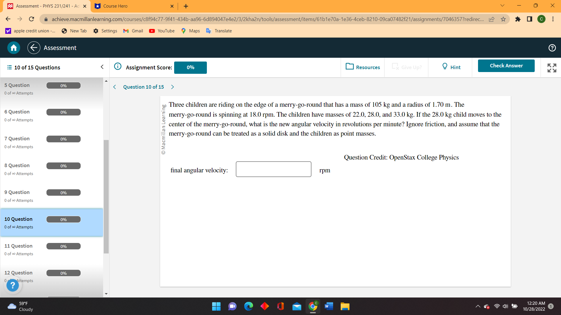 New Tab Settings M Gmail YouTube ) Maps Translate Assessment ? 6