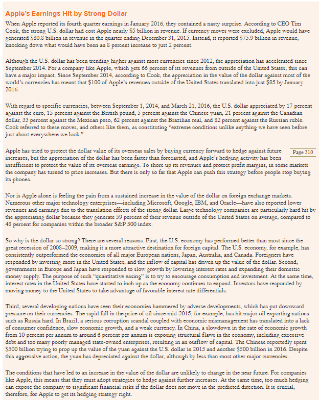 Apple's Earnings Hit by Strong Dollar When Apple reported its fourth