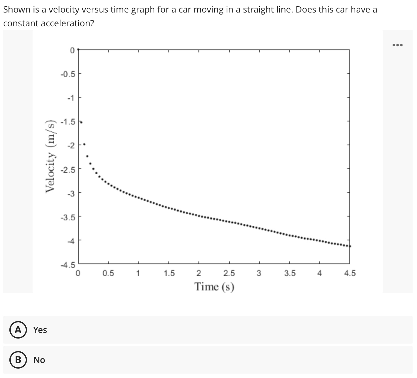 in a straight line with a constant velocity. What is the velocity
