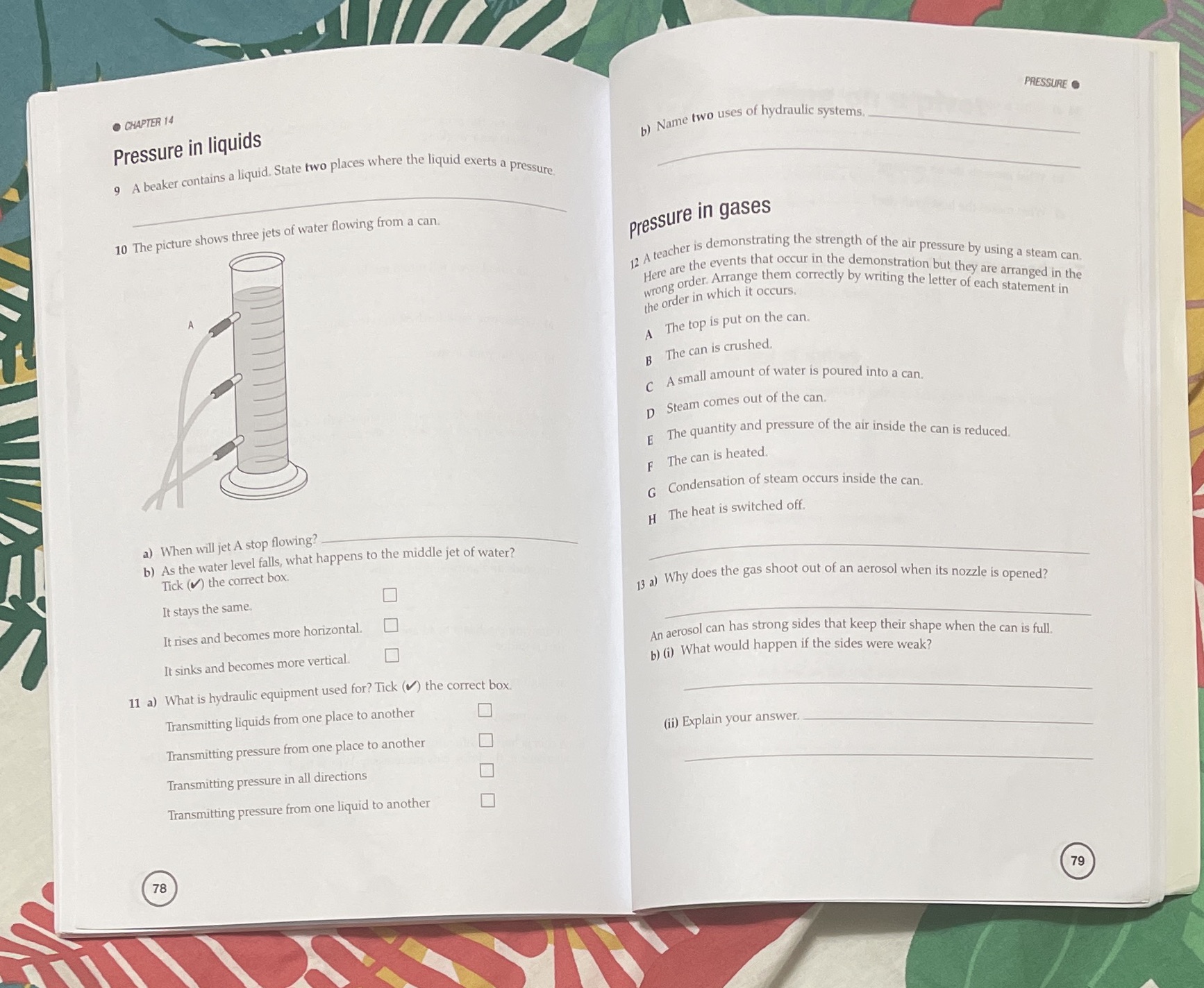 Subject: Science, Physics, Not General Physics. Topic: Pressure. Would you mind helping