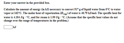  Enter your answer in the provided box. Calculate the amount of