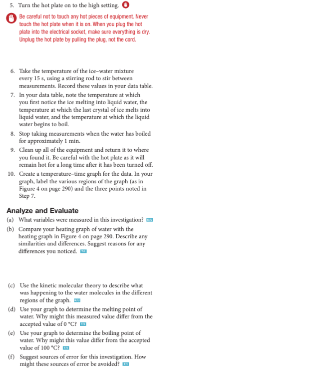 up, a specific pattern of temperature changes occurs. During a change of