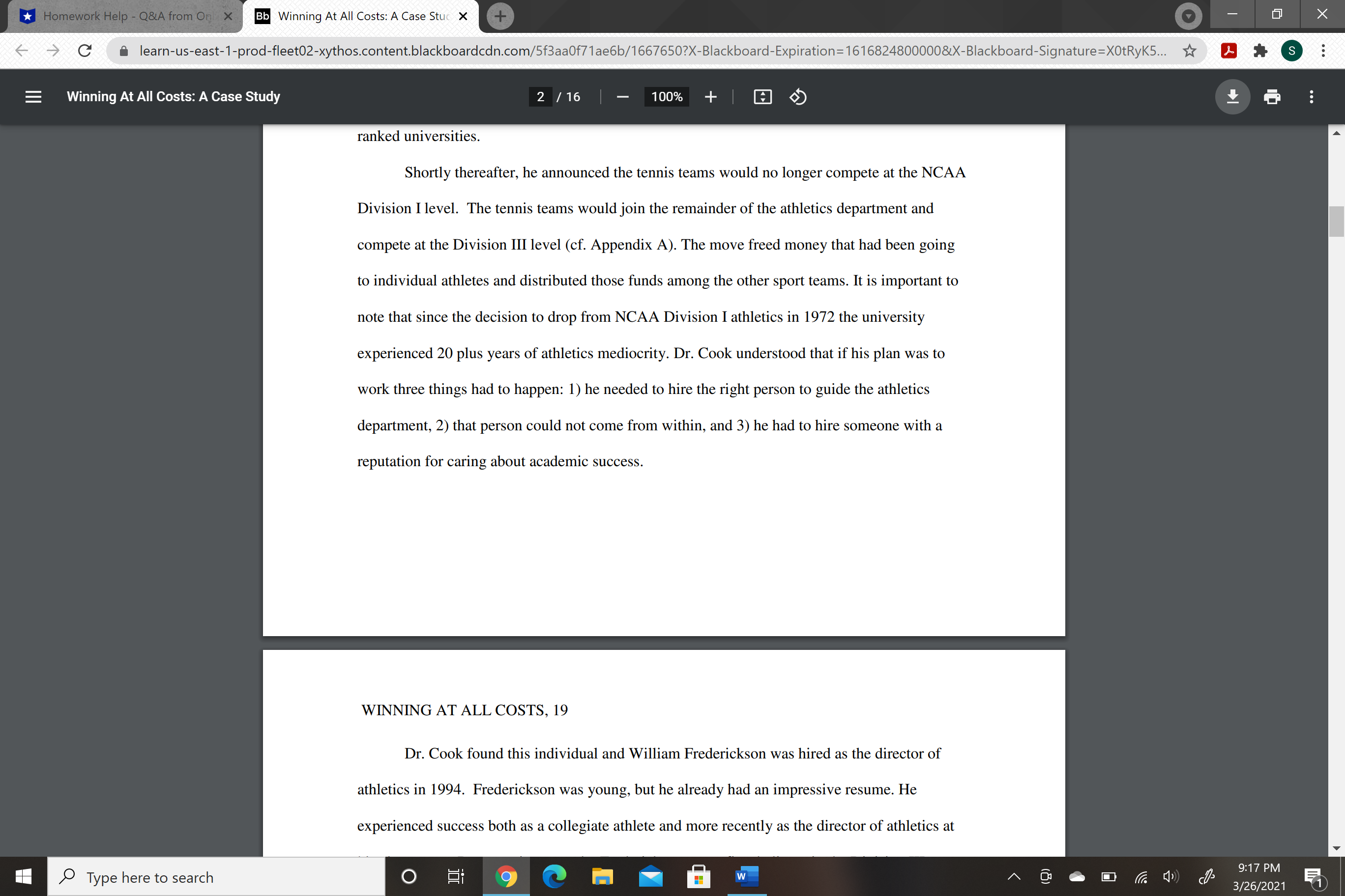 program competed at a high level, but did not achieve success on