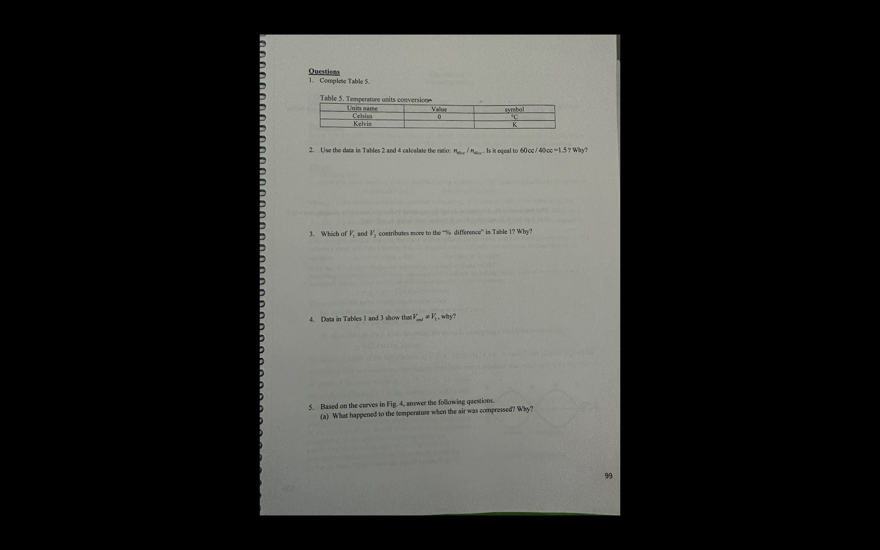 lab report 1. Provided data for Exp 11 Table 1 Data from