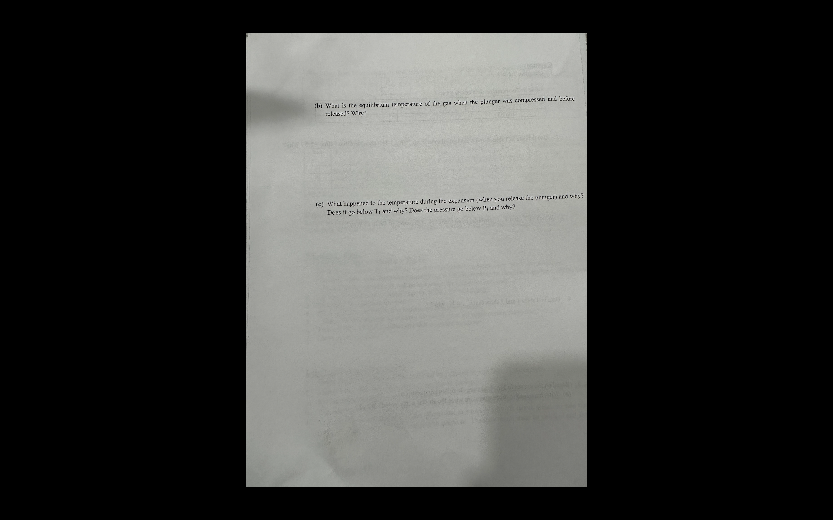 Measurement #1 with initial volume ], = 60 cc and 7 =