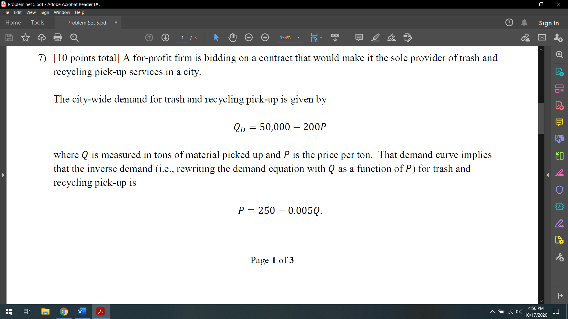  Problem Set 5.pdf - Adobe Acrobat Reader DC X File Edit