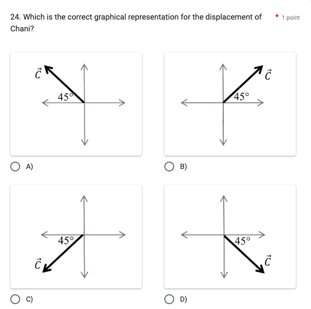 Which statement has a vector * 1 point quantity? The area of