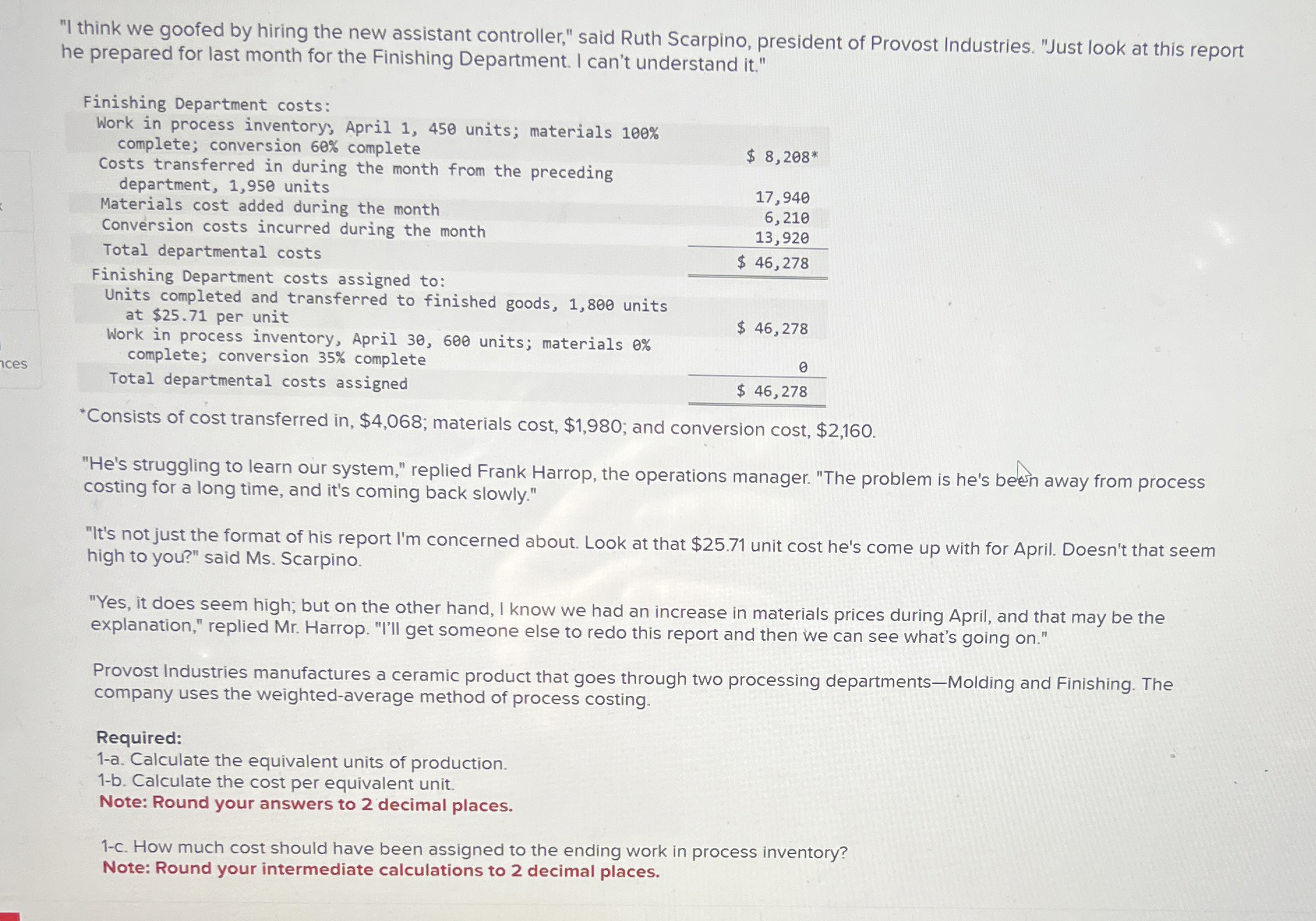  "I think we goofed by hiring the new assistant controller," said