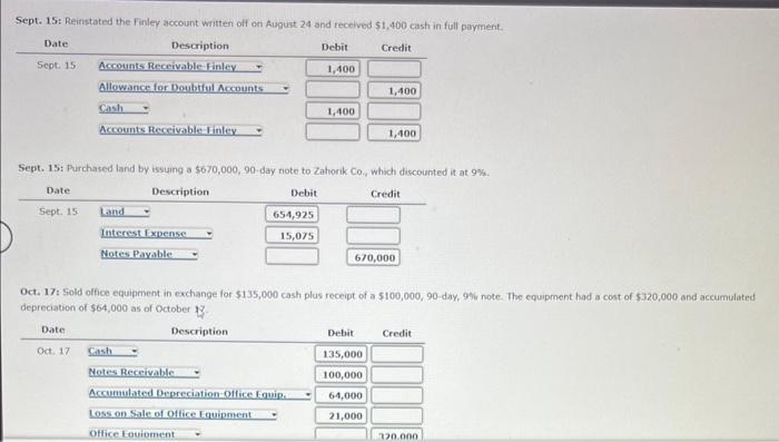 no entry is required, select "No entry required" from the dropdown and