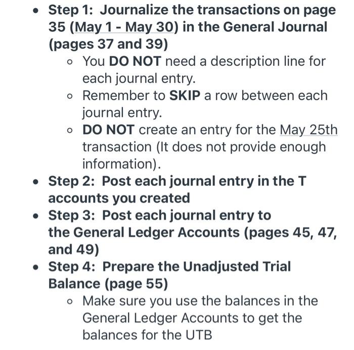 instead of theose stated with the transactions PART 1- Case Study 3