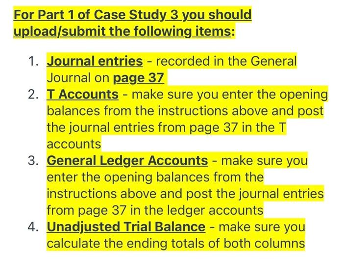 Instructions: BEFORE YOU START THE CASE STUDY, complete the following 3 STEPS: