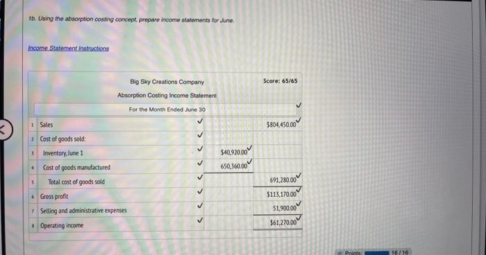 36. Explain the reason for the diferences in operating income in (1)