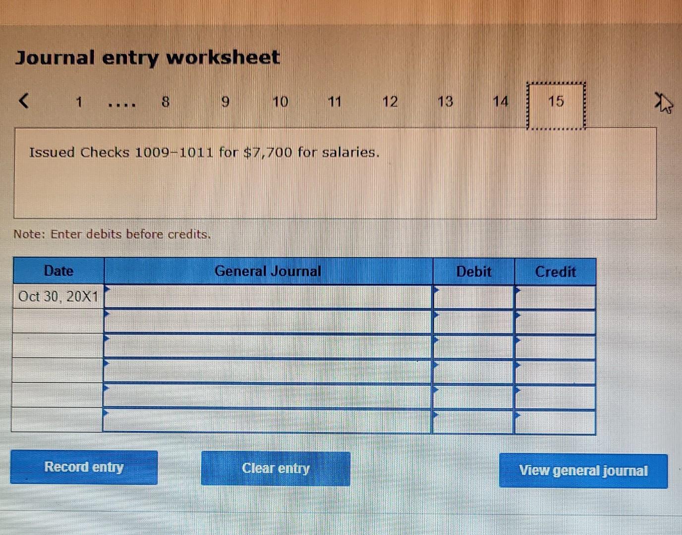 1007. 30 Received $3,400 in cash from credit customers. 30 Mailed Check