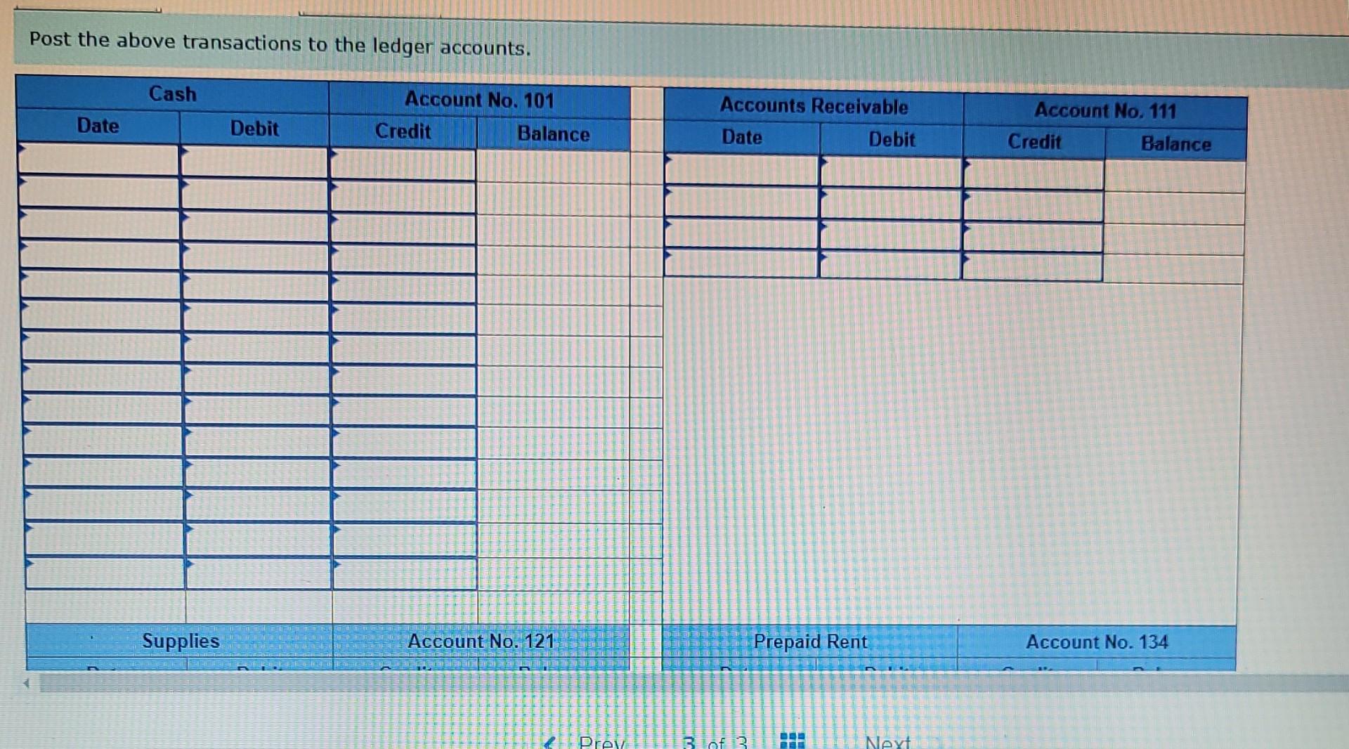 1009-1011 for $7,700 for salaries. Required: 1. Journalize the above transactions. 2.