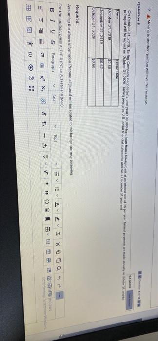 respons Questions On October 31, 2019. Tag Company negotiated a one year