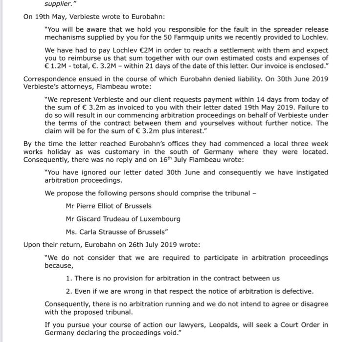 has appointed Lim Yang as their arbitrator. The two party-appointed arbitrators agreed