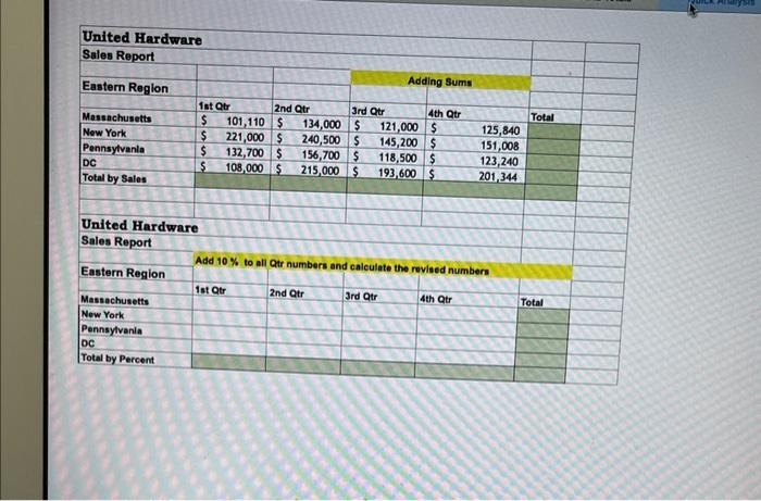 Report Eastern Reglon Massachusetts New York Ponnsyitunila oc Total Western Region Callfornte