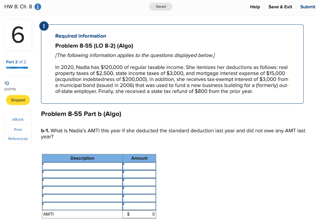 [The following information applies to the questions displayed below.) 5 In 2020,