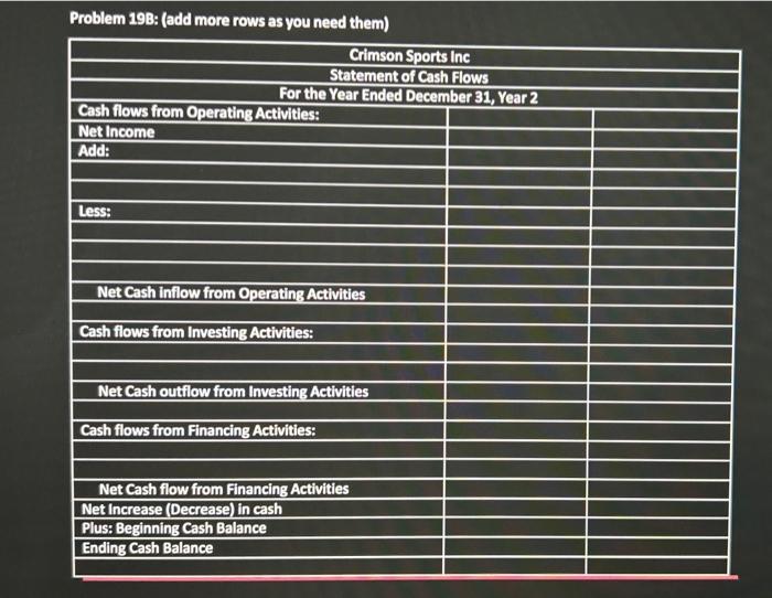 \begin{tabular}{|l|l|l|} \hline \multicolumn{2}{|c|}{ Crimson Sports Inc } \\ \hline \multicolumn{2}{|c|}{ For the