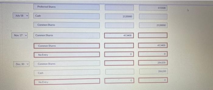 Jan. 6 Issued 212,000 common shares for $1.65 per share. Jan. 12