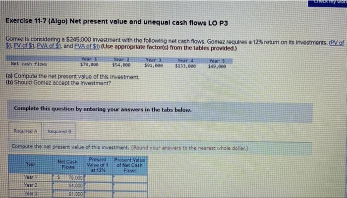 investments Pro SEVES PVA of St and EVA of Su (Use appropriate