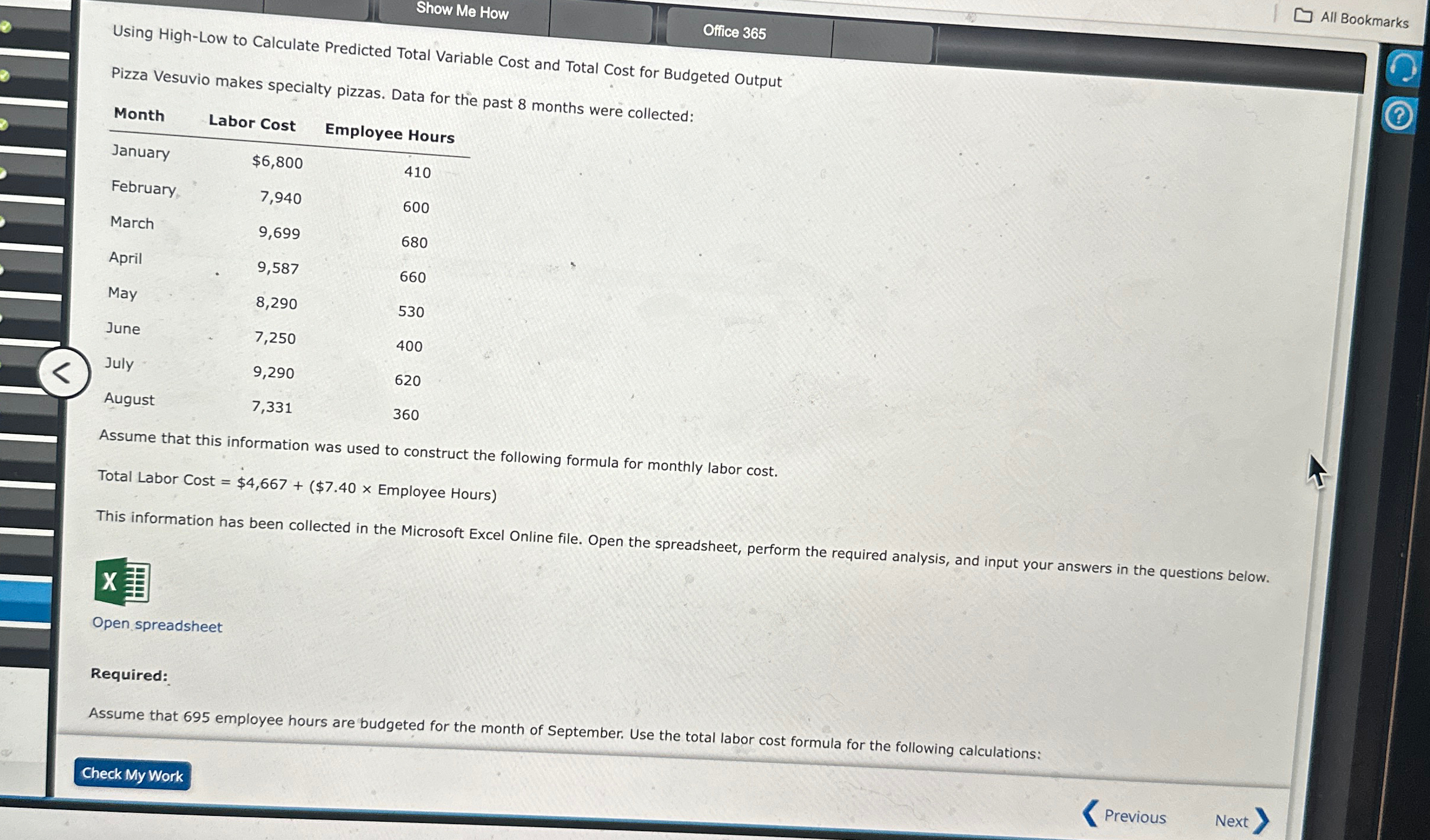  Show Me How All Bookmarks Using High-Low to Calculate Predicted Total
