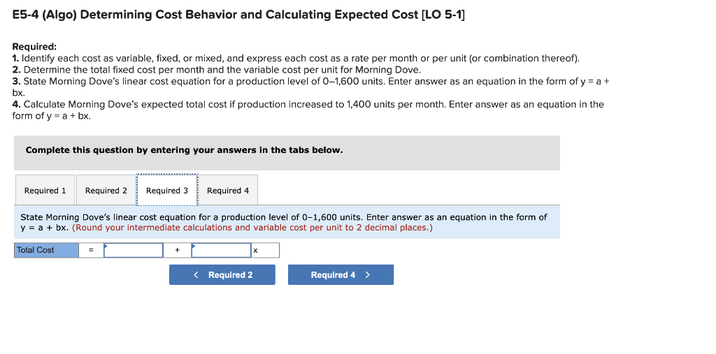 units, and monthly production costs for the production of 1,200 units follow.