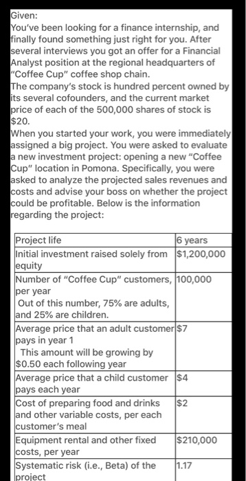  Questions 4 & 5 All info provided Given: You've been looking