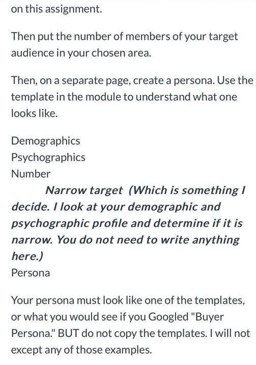 to see what your potential targets might be. This is the target