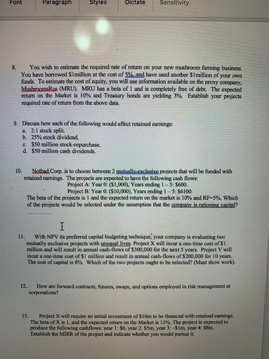 on my own!! thank you! v Font Paragraph Styles Dictate Sensitivity Section