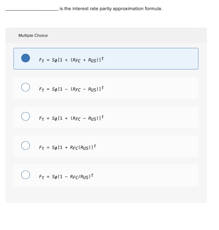 oo is based solely on differences in exchange rates between spot and