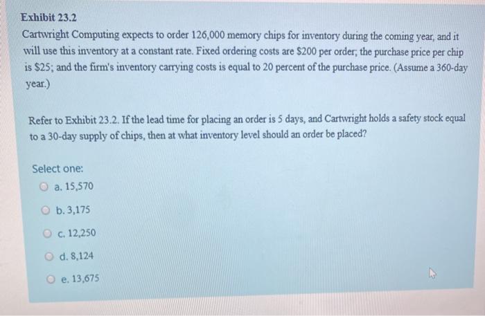  Exhibit 23.2 Cartwright Computing expects to order 126,000 memory chips for