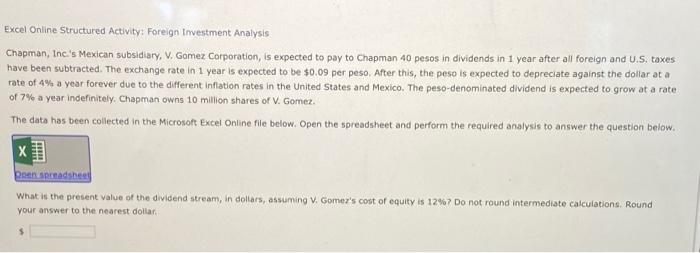 Need help solving this problem by using excel. The second picture is