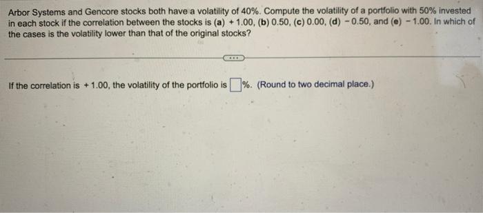 (standard deviation) of a portfolio that is 51% invested in stock A