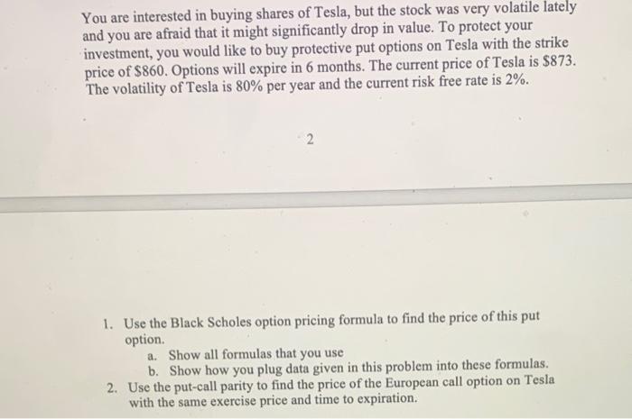  please show formulas and do nkt use excel. thank you!!! You