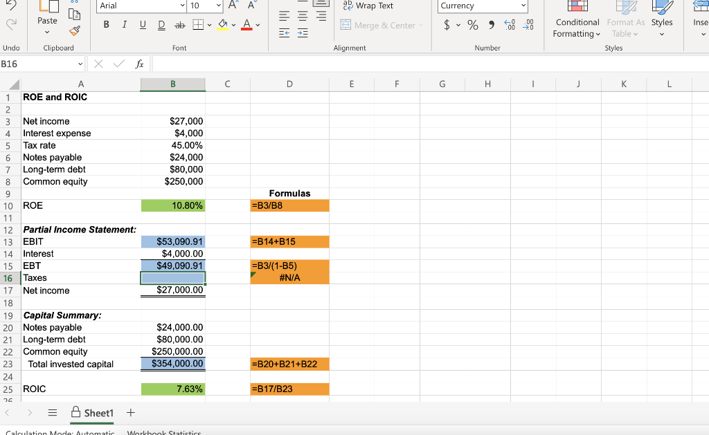 is $27000, its interest expense is $4000, and its tax rate is