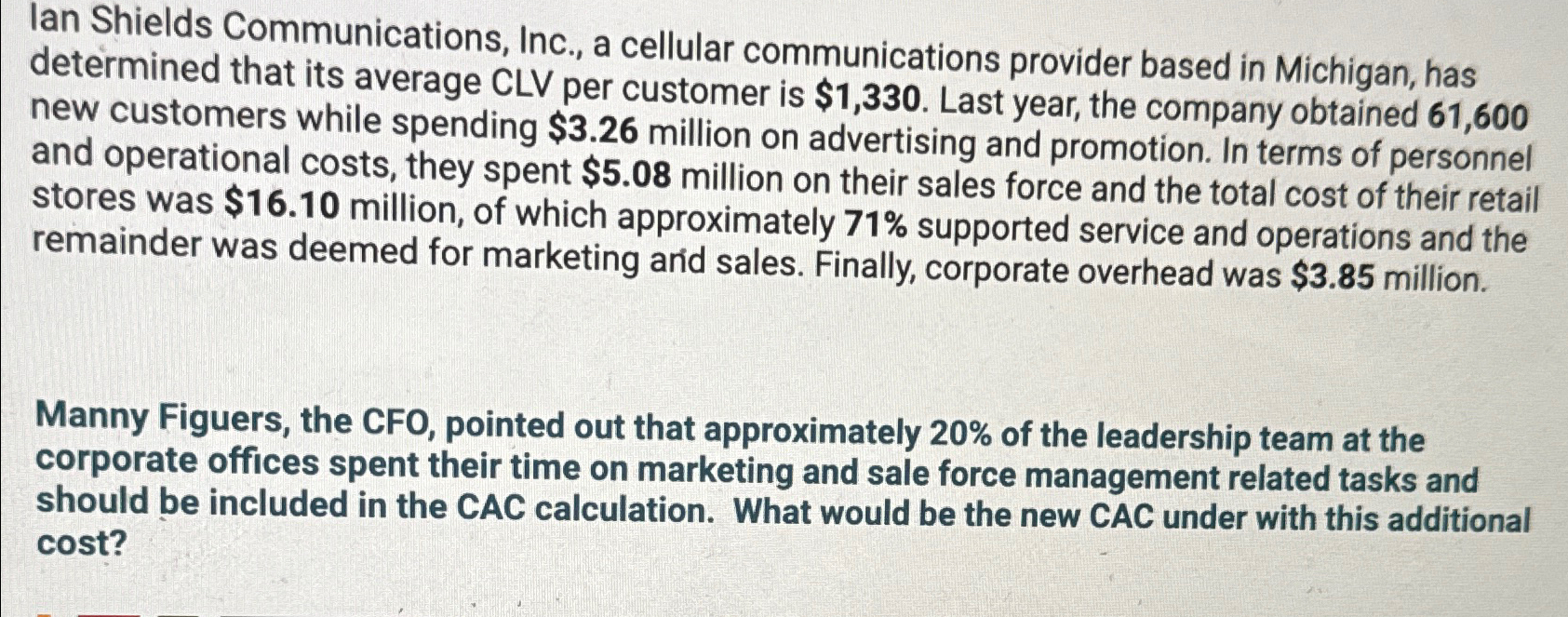  Ian Shields Communications, Inc., a cellular communications provider based in Michigan,