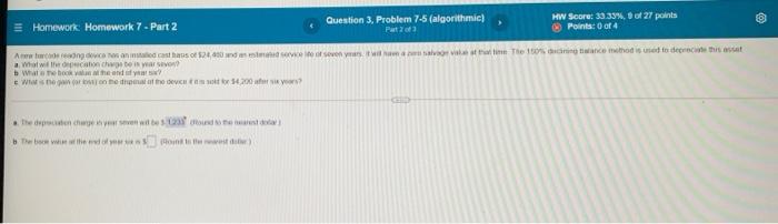  = Homework: Homework 7 - Part 2 Question 3. Problem 7-5