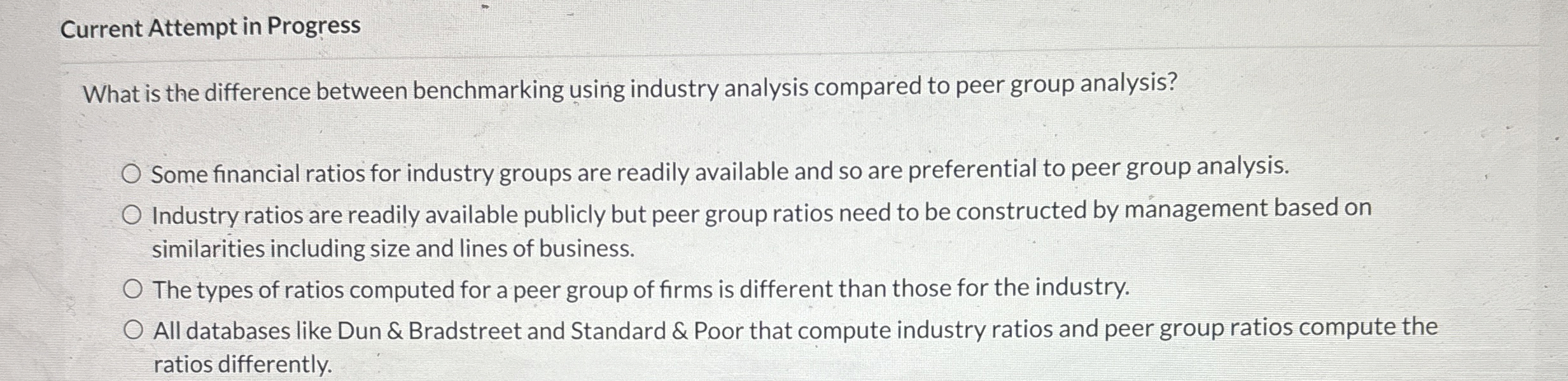  Current Attempt in Progress What is the difference between benchmarking using