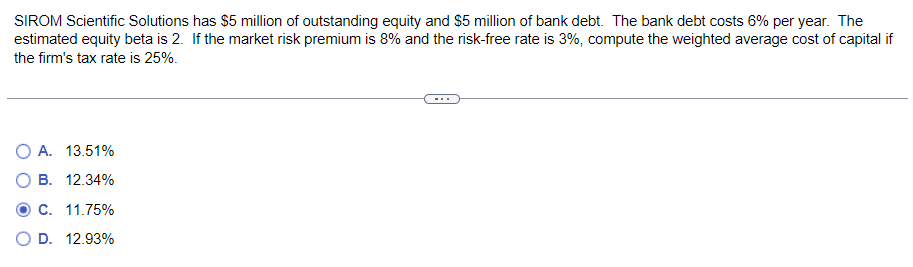 Quick multiple choice question that I need help on please. Thanks! SIROM