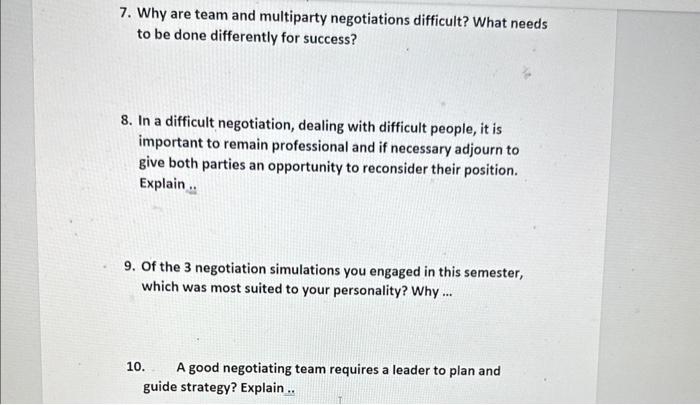 to make complex subjects sound simple (paraphrase) is a highly valued negotiating