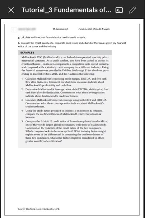 This example related to CFA level 1 g. calcalate and interpret financial