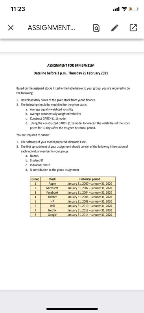 proceed with data from yahoo finance pls help me with this.only need