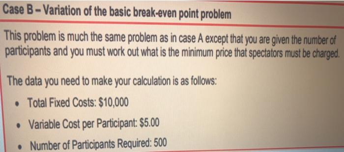 your task is to work out the number of participants required to