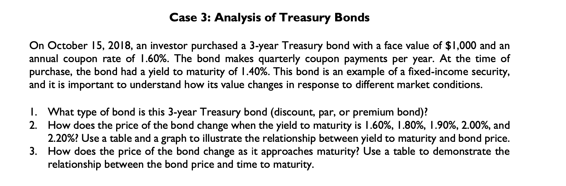  pls help me solve this USING EXCEL Case 3: Analysis of