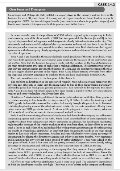 to Channel Management that the GSDL company is experiencing in this case.What