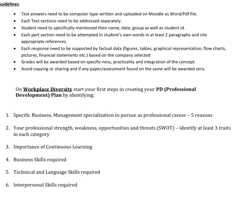 juidelines: Test answers need to be computer type-written and uploaded on