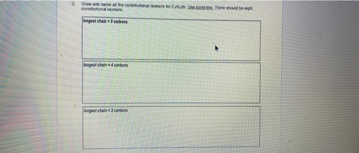 answer all please !! 1) Draw and name all the consttutonal isomets