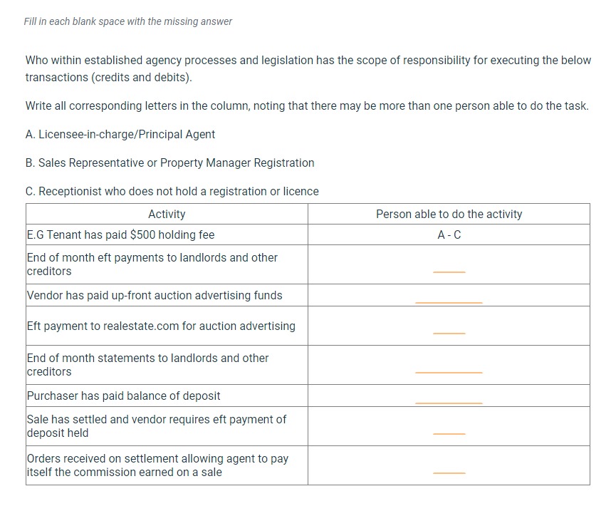  Fill in each blank space with the missing answer Who within