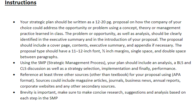  Instructions 0 Your strategic plan should be written as a 1220
